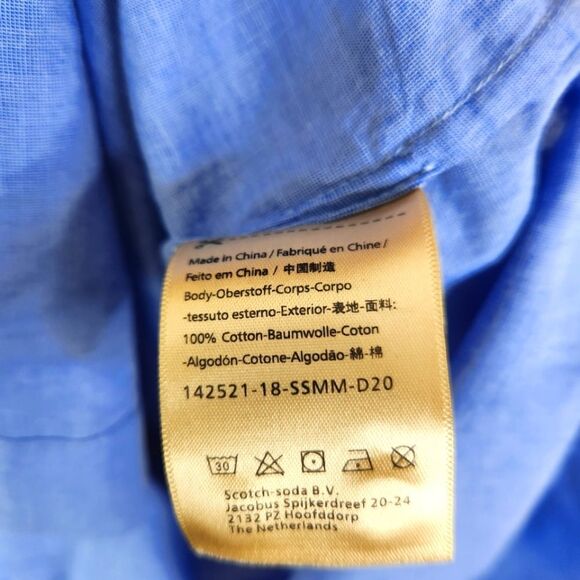 Scotch & Soda Rise & Ride Long Sleeve Striped Colorblock Button Down Large - Picture 6 of 8